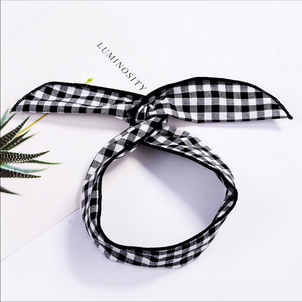 Plaid Tie Knot Headband × 3X HP
